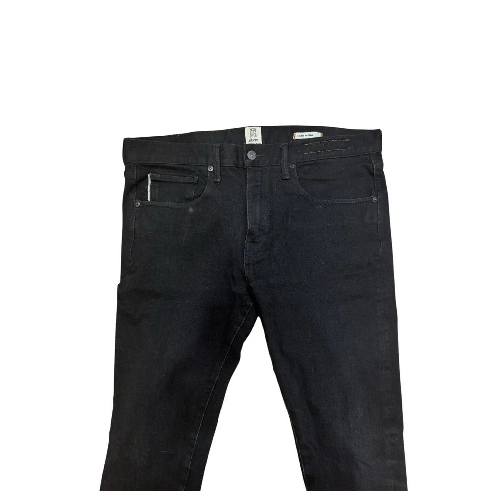 Hiroshi Kato The Scissors Slim Tapered Jeans Black Raw Made in USA Mens 34